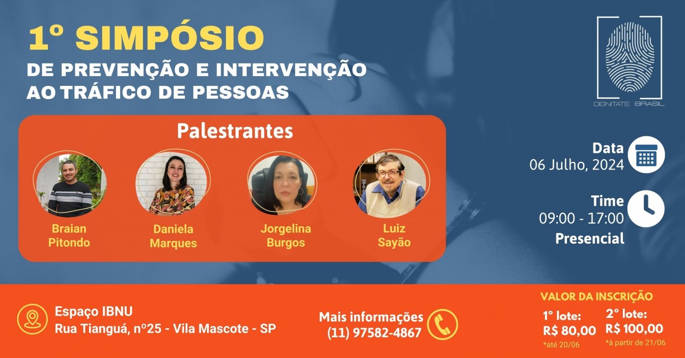 1 simpósio de prevenção e intervenção ao tráfico de pessoas